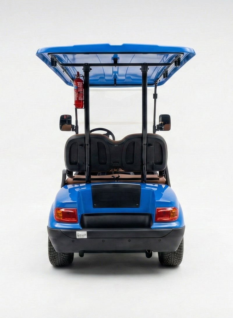 EPIC 2-Seater Non-Lifted Electric Golf Cart with Lithium Battery 105Ah & Standard Tires | LSEV (Blue) - Image 4
